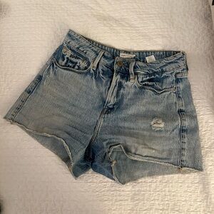 Distressed Good American Denim Shorts